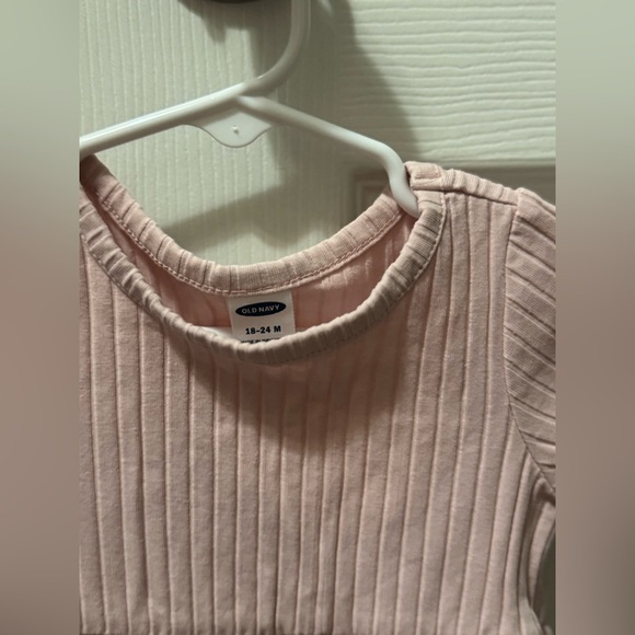 Old Navy Pink Ribbed Kids Dress - Picture 2 of 3